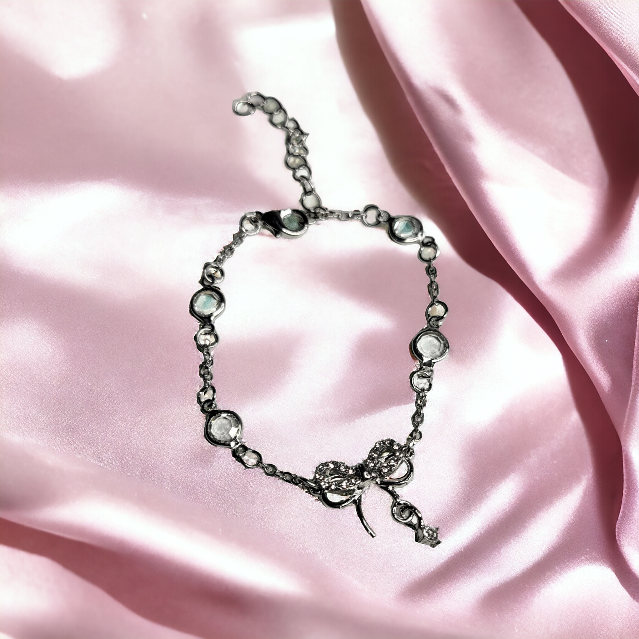 Silver Bracelet with a Bow